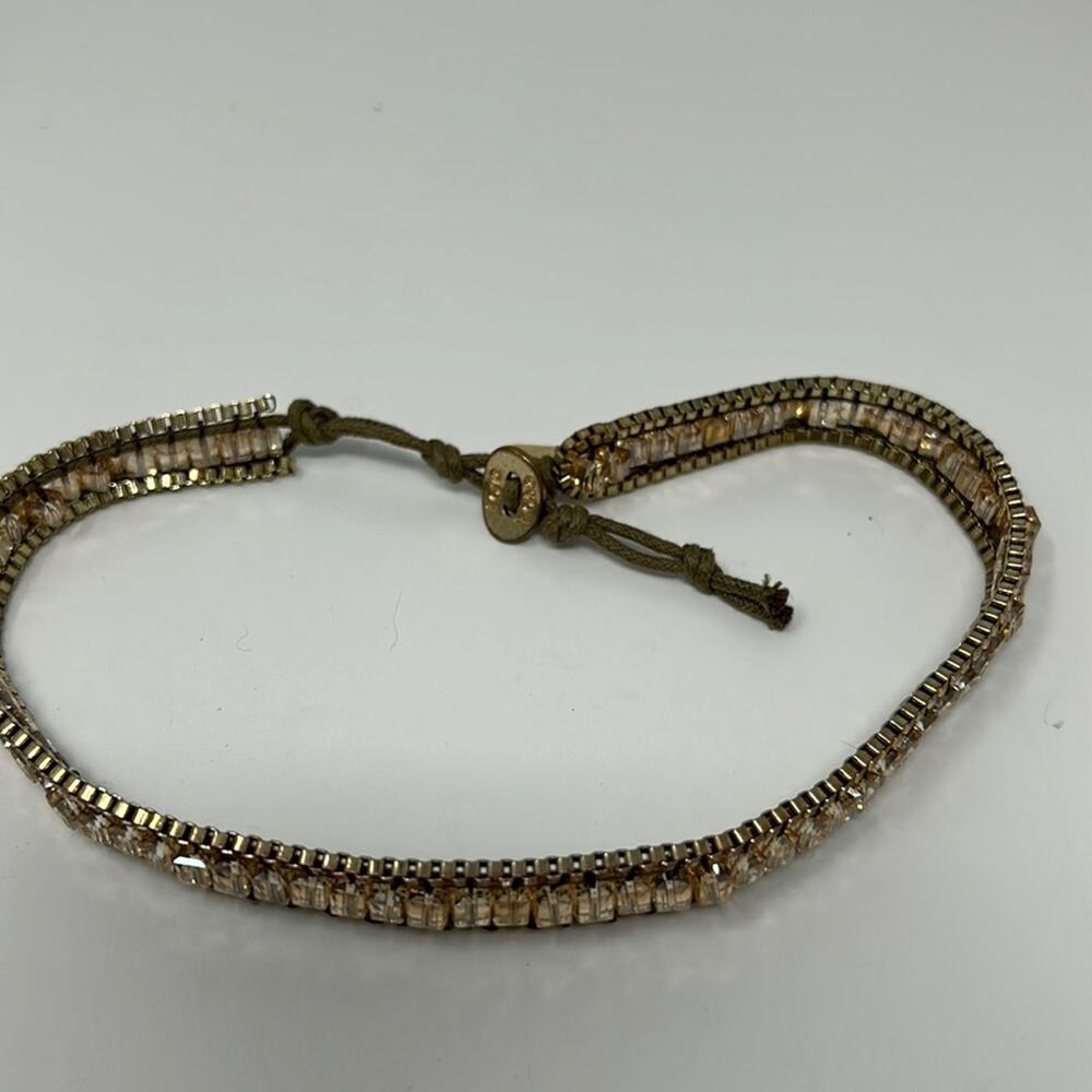 Vintage Cookie Lee Gold Tone Choker Necklace with Clear Stones Size 14 Inches